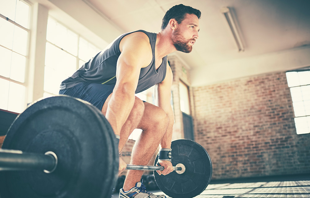 Barbell Hook grip Deadlift (male)