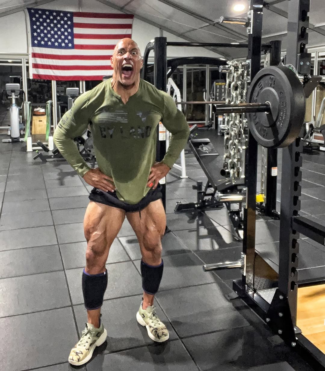 Check out The Rock’s intense leg day workout